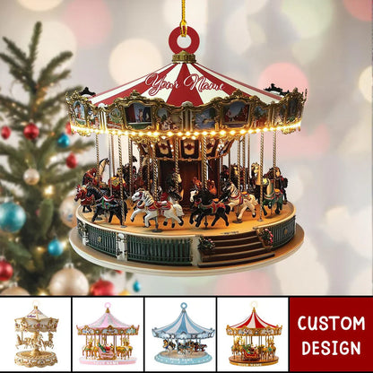 2024 New Release Personalized Carousel Christmas Ornament