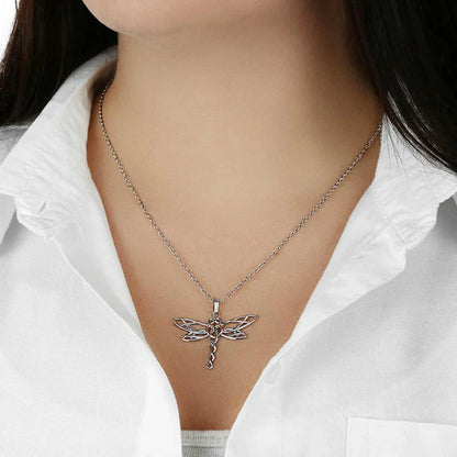 To My Sister-Dragonfly Necklace